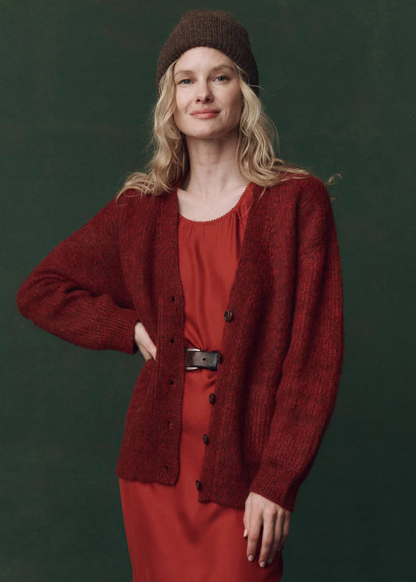 The Great Brushed Melange Cardigan