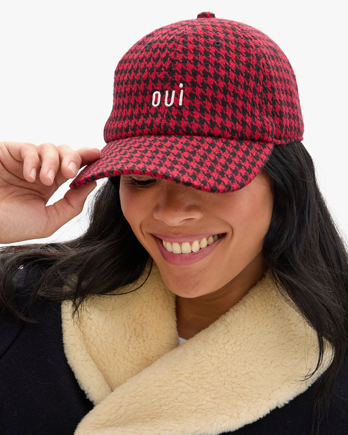 Clare V. Baseball Hat Navy Red Ecalite Cap One Size Adjustable Denim Baseball Hat – Clare V main image 3