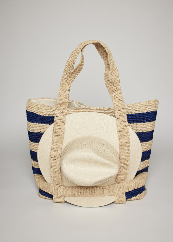 Hat Attack, Original Traveler Bag, Navy Stripe