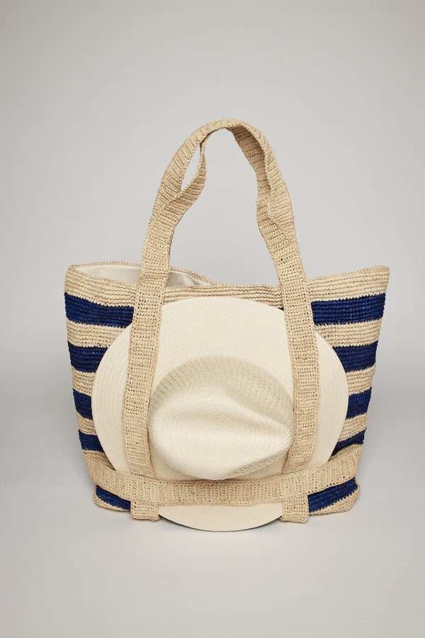 Hat Attack, Original Traveler Bag, Navy Stripe