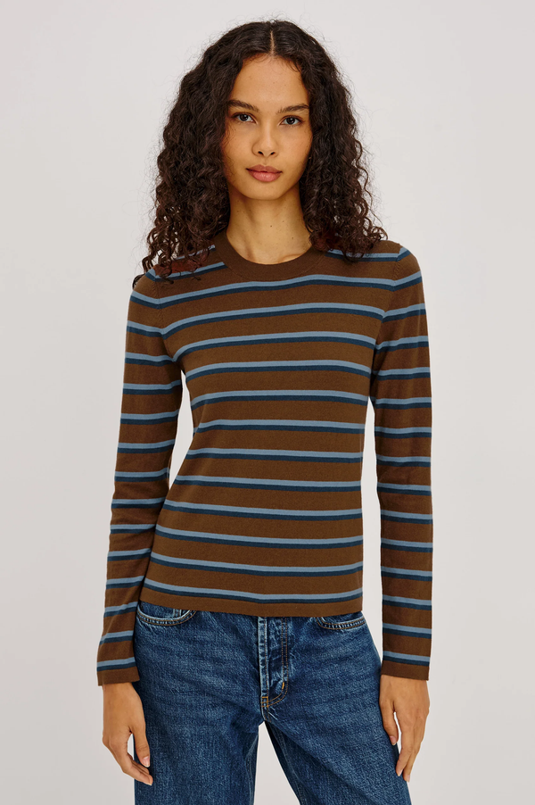 Rails Davie Cotton Cashmere Striped Tee