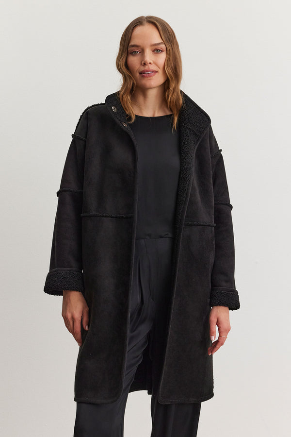 Velvet Cara Sherpa Reversible Coat