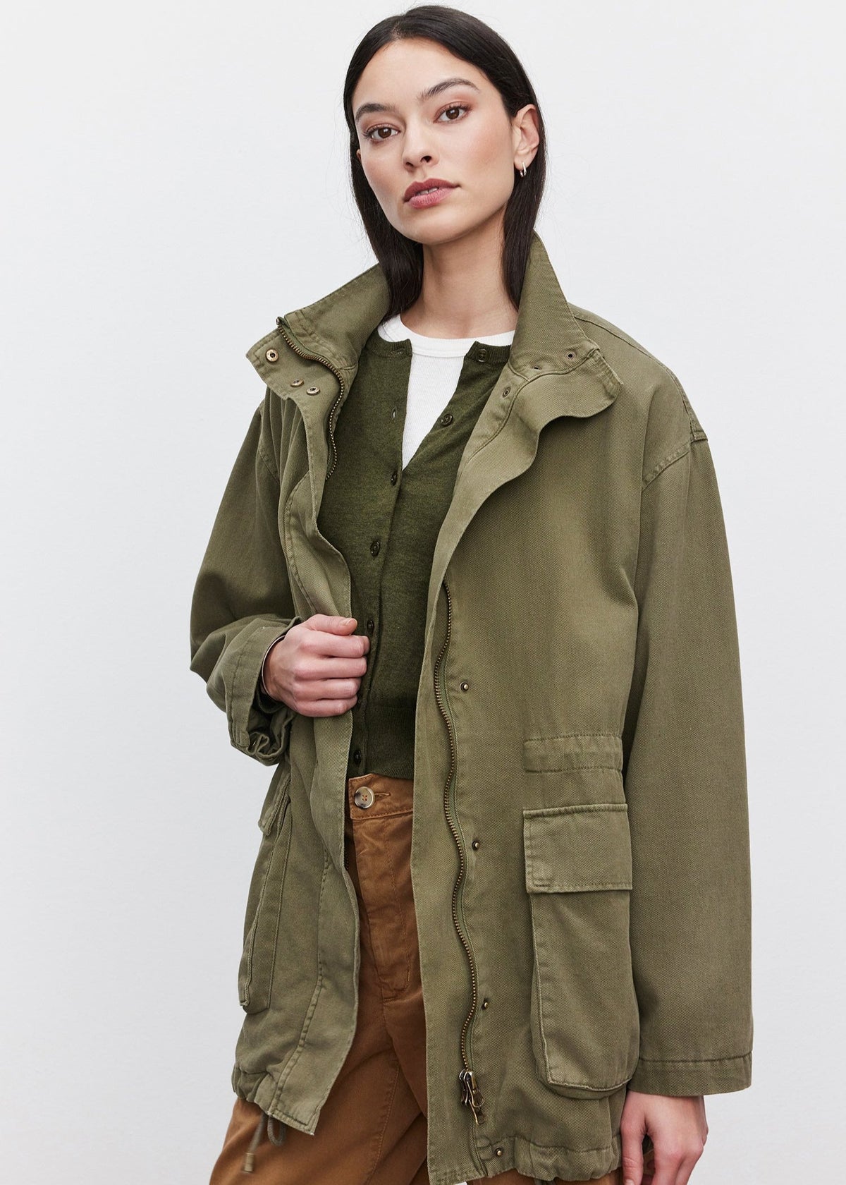 Velvet Odette Twill Jacket, Safari – Petit and Olson