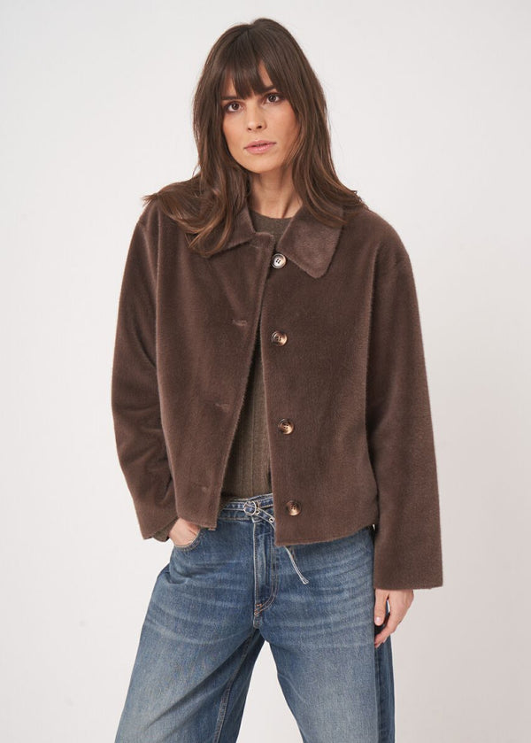 Repeat  Faux Fur Jacket,  800237