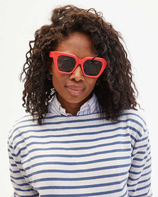 Clare V.  Heather Sunglasses, Red